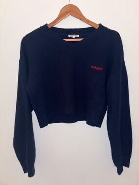Reformation Cropped Cashmere “Babygirl” Sweater